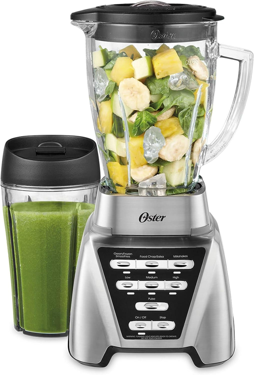 Oster Pro 1200 Smoothie Blender with Glass Jar & 24oz To-Go Cup