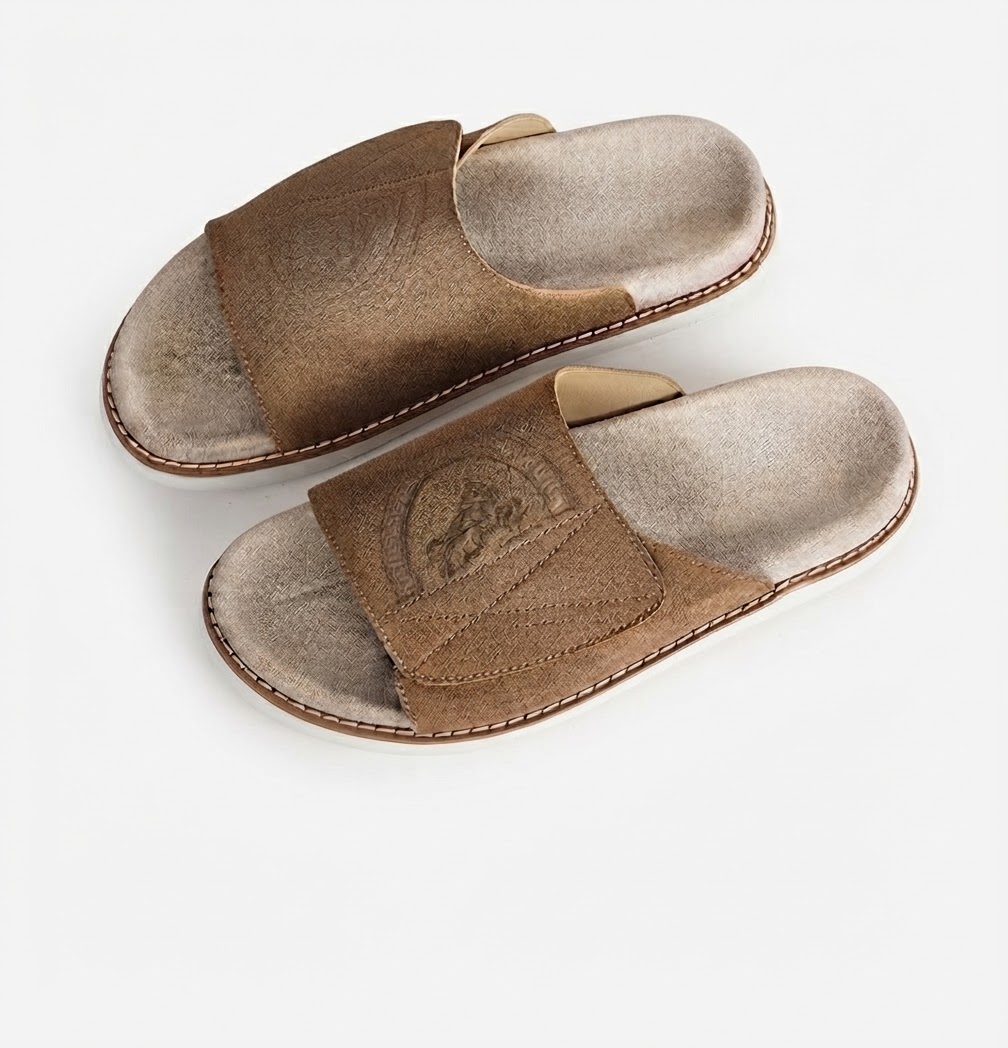 Suede Lug-Sole Slide Sandal